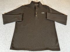 Under Armour Sweater Mens XL Gray ColdGear Specialist Storm Fleece Pullover Golf