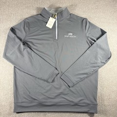 Peter Millar Pullover Mens Large Gray 1/4 Zip Long Sleeve Smart Autocare ME0EK40