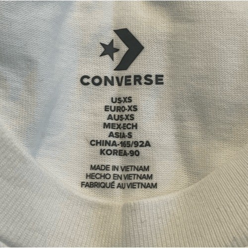 Converse All Star Chevron Sunset Graphic Tee White Pink Green Knit XS gallery