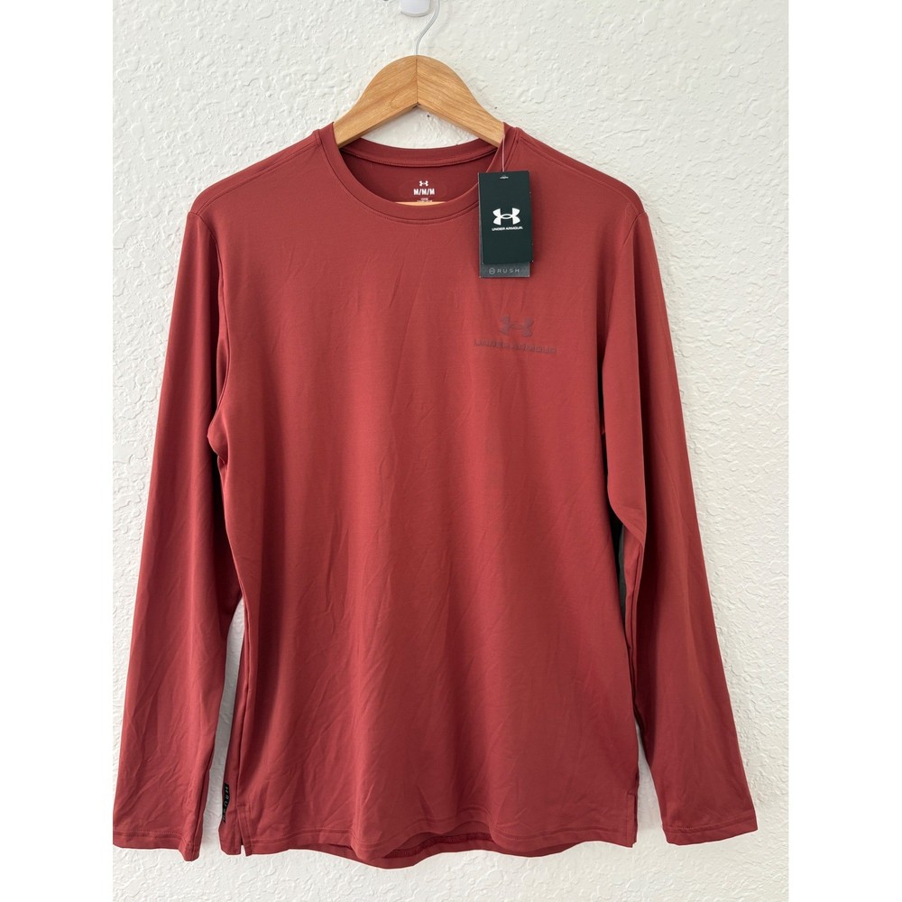 Under Armour Rush Energy Mens Long Sleeve Training Shirt Size M Cinnamon NWT