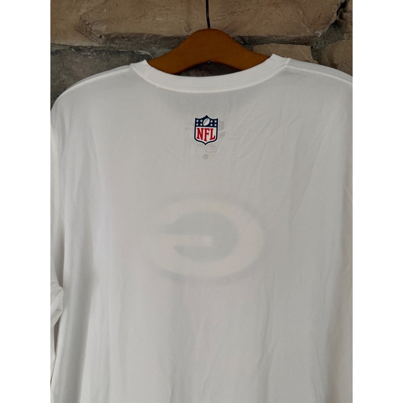Nike Green Bay Packers NFL Dri-FIT Long Sleeve Shirt Mens Large White Football gallery