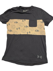 Under Armour Black Tan Youth Medium Crew Neck Pocket Short Sleeve T-Shirt