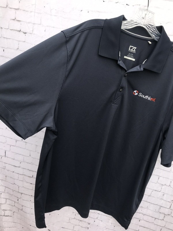 Cutter & Buck Polo Shirt Athletic XL Men's Navy Blue Southland Drytech 50+ CAP gallery