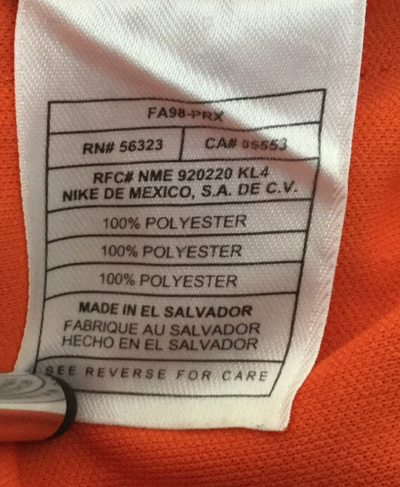 NIKE Mens Large V Neck Collared Activewear Shirt Top Colorblock Striped Orange gallery