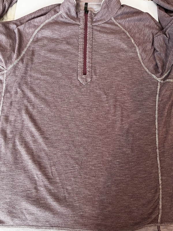 New Tommy Bahama Barrier Beach Half Zip reversible Pullover Mens Med Rum Berry gallery