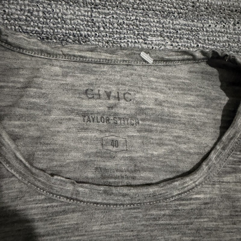 Taylor Stitch Civic Shirt Mens 40 Medium Gray Merino Wool Baselayer Gorpcore* gallery