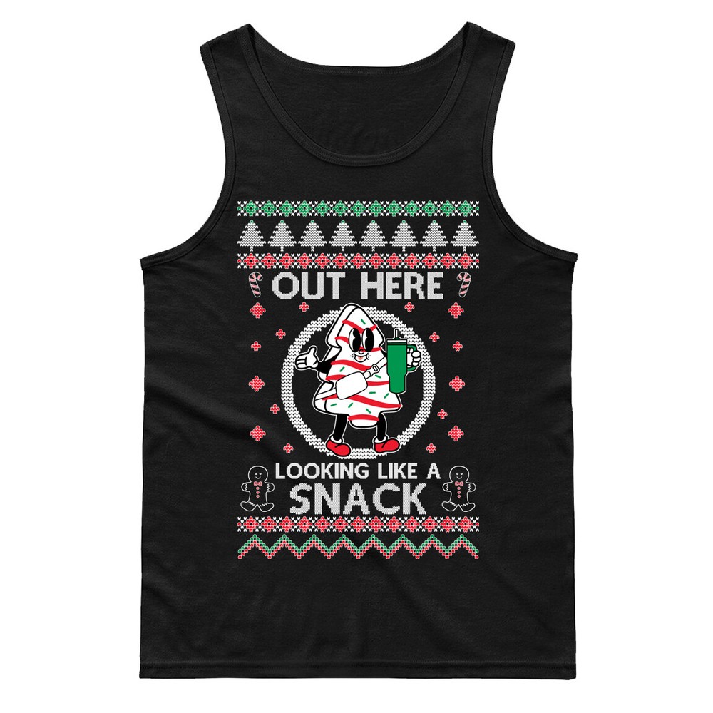 🔥 Out Here Looking Like a Snack Men's Tank Top Christmas Holiday Funny Cookie