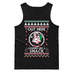 🔥 Out Here Looking Like a Snack Men’s Tank Top Christmas Holiday Funny Cookie