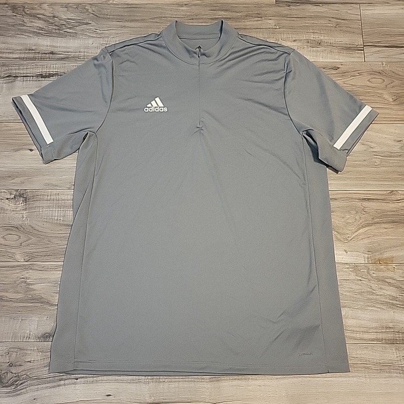 Adidas Climacool Athletic Polo Quarter Zip Blade Collar Performance Large Mens gallery
