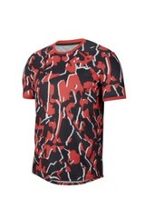 Nike Court Dry Team Print Tennis Top Mens Size Large BV0768-850 Red Black