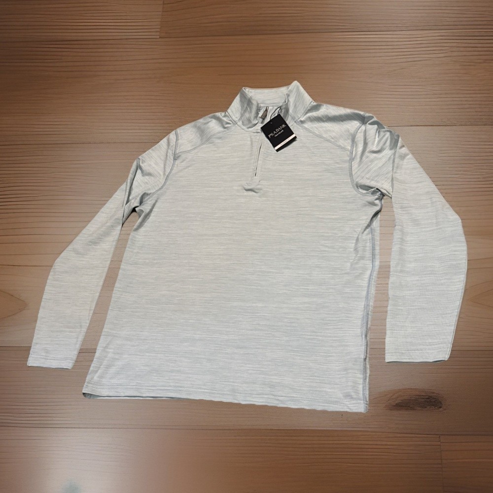 NWT Mens Large Jos A Bank Tailored Fit 1/4” Zip Pullover Shirt Moisture Wicking