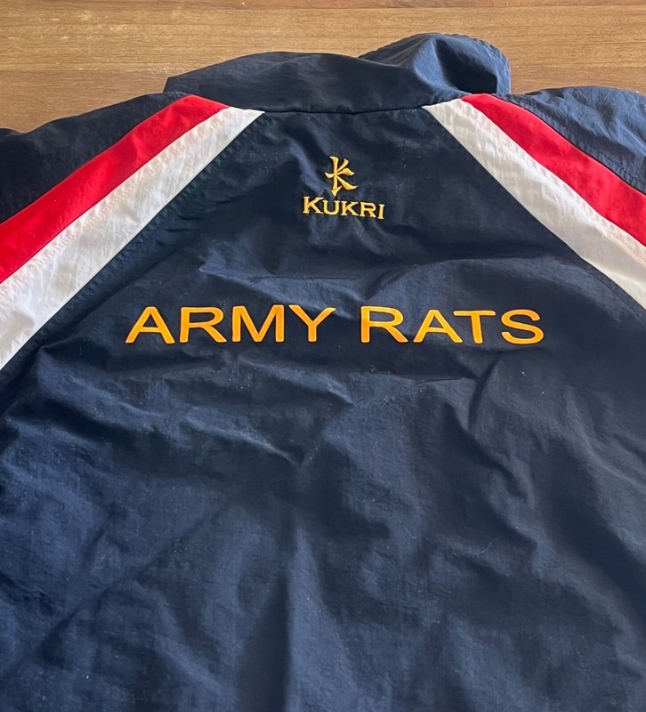 Kukri Pullover Windbreaker Quarter Zip Army League Veterans Rats XL Rugby Blue gallery