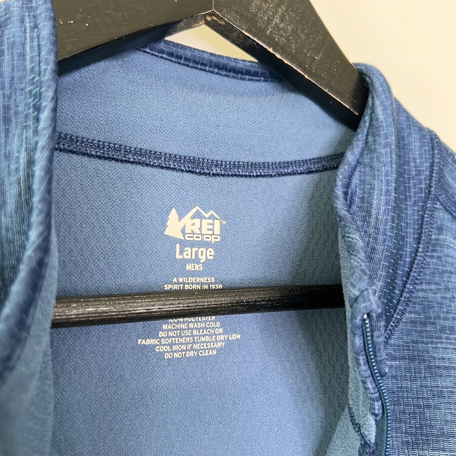 REI Half-Zip Top Mens Large Midweight Base Layer Half-Zip Top Long Sleeve Blue gallery