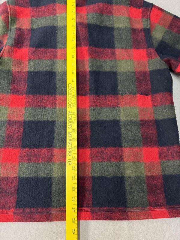 Orvis Pullover Mens Medium Red Black Green Buffalo Plaid Snap Button Outdoors gallery