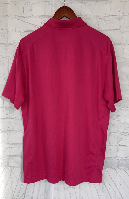 Nike Mens Dri Fit Golf Tour Performance Polo Shirt- 509167-646 - Pink/White - L gallery