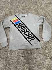 NASCAR T-Shirt Men’s M Gray Long Sleeve Athleticwear Colorful Logo Crewneck