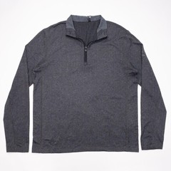 Greyson Golf 1/4 Zip Men’s Medium Herringbone Long Sleeve Pullover Stretch Gray