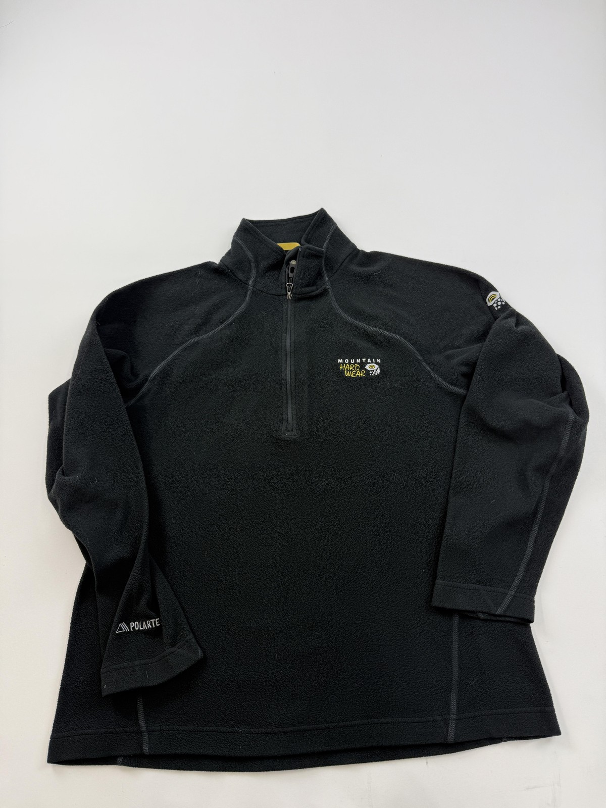 Mountain Hardwear Pullover Mens Large Black Polartec 1/4 Zip Fleece Top Hiking gallery