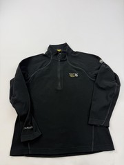 Mountain Hardwear Pullover Mens Large Black Polartec 1/4 Zip Fleece Top Hiking