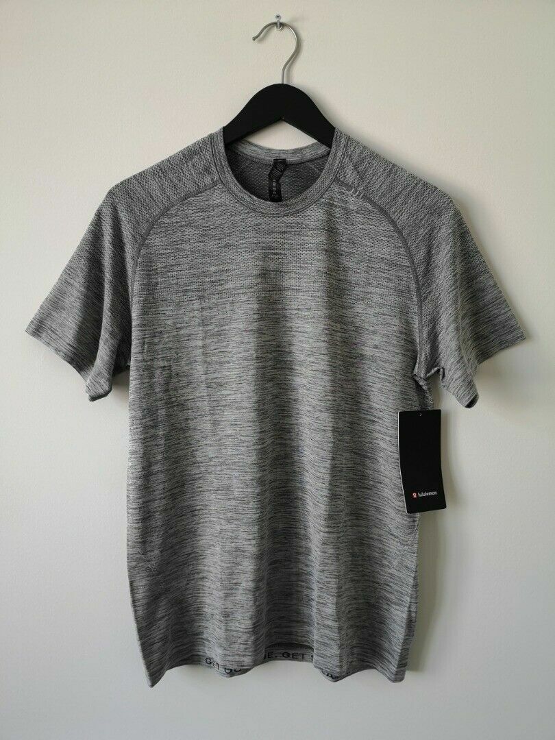 NWT LULULEMON Metal Vent Tech SS Top Shirt Men's XXL SLTE/WHT Grey Gray White gallery