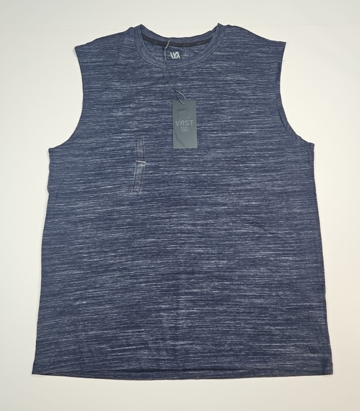 VRST Mens Blue Cotton Modal Blend Athletic Muscle Tank Top Size Large NWT gallery