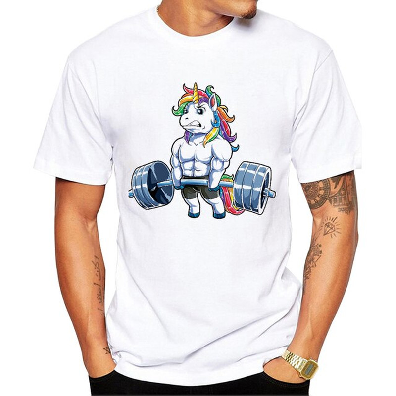 T-Shirt Fashion Rainbow Horse Printed T-Shirt Short Sleeve T-shirts O-Neck Tees gallery