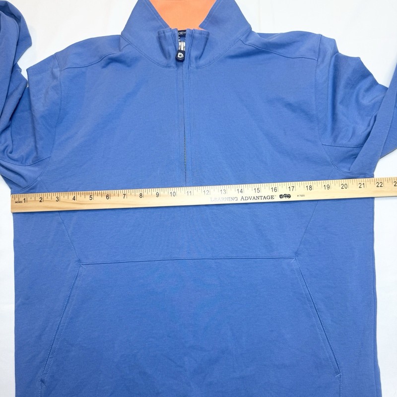 B Draddy Russel 1/4 Zip Pullover Mens M Pima Cotton Blue Golf Stretch Casual gallery