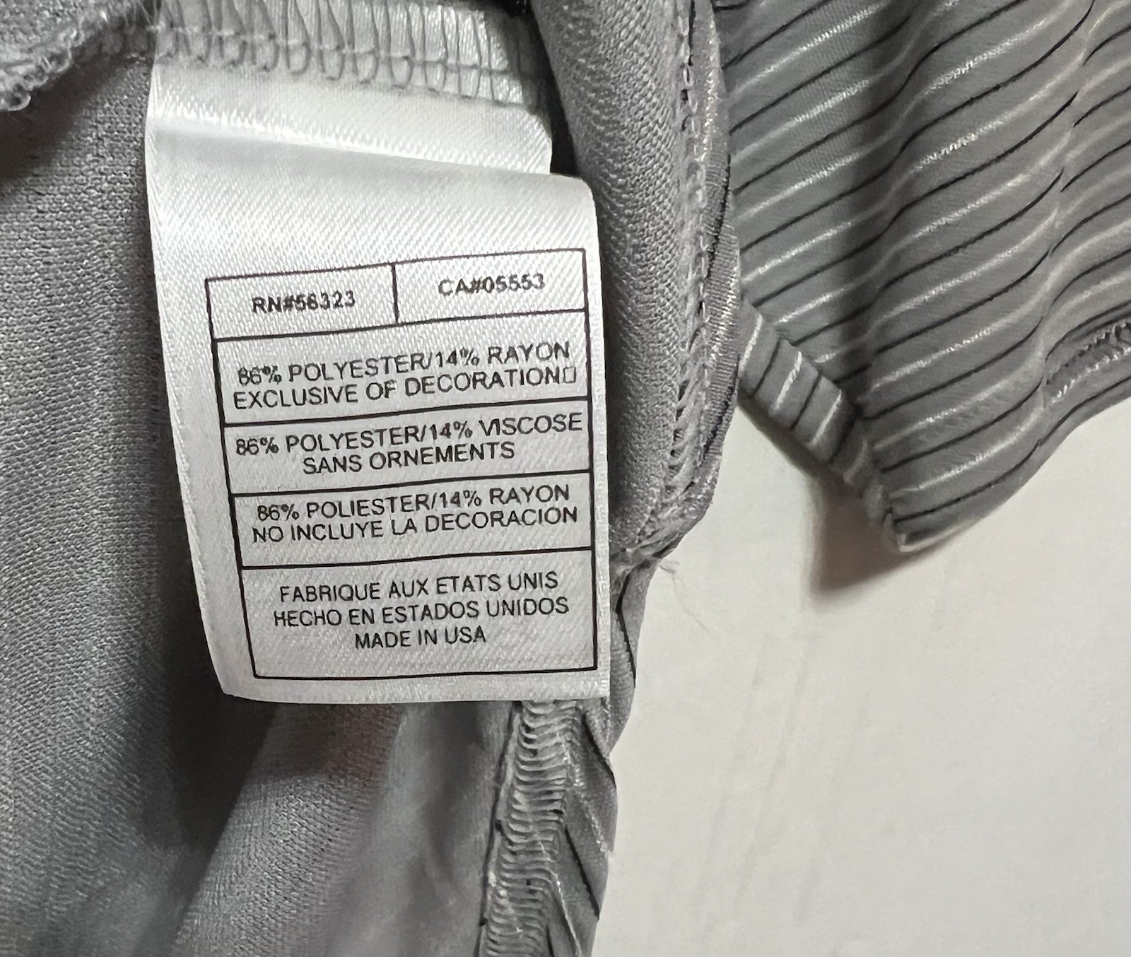 NWOT Nike Men’s Dri Fit T Style Shirt w/Gray & Silver Thread Stripes Size L gallery