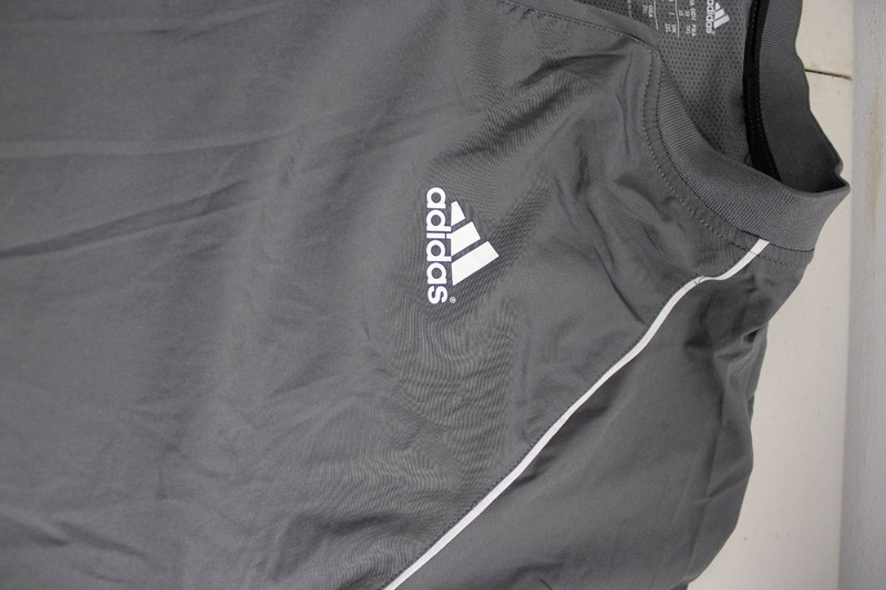 Adidas Pullover Mens 2XL Navy Half Zip Golf Wind Short Sleeve Raglan Piping gallery