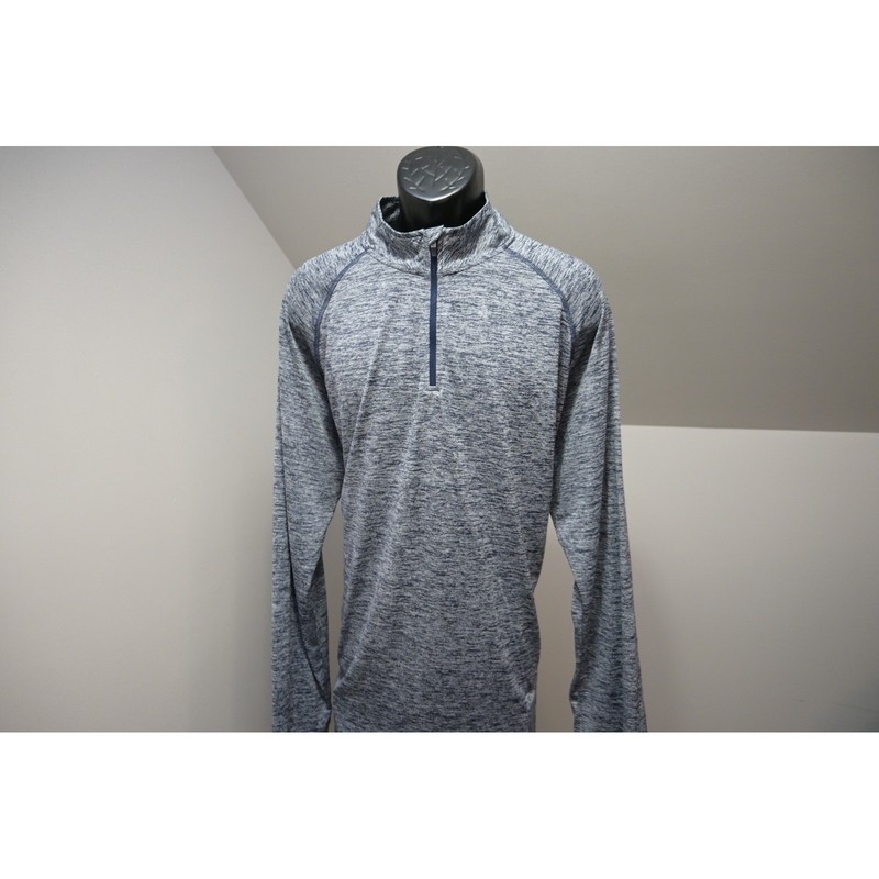 Under Armour Pullover 1/4 Zip Jacket Mens 3XL Blue Gray Marled HeatGear EUC gallery