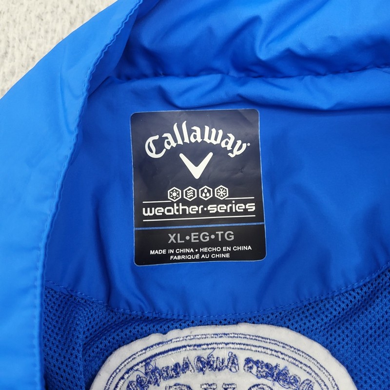 Callaway Weather Series 1/4 Zip Pullover Mens XL Blue Performance Logo Graphic gallery