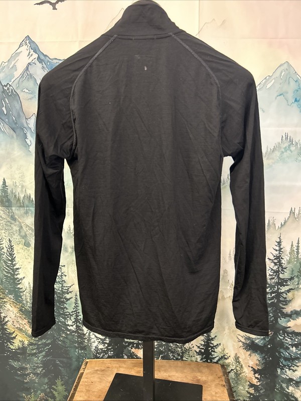 Smartwool 150 Mens Size Medium Long Sleeve 1/4 Zip Base Layer Black gallery