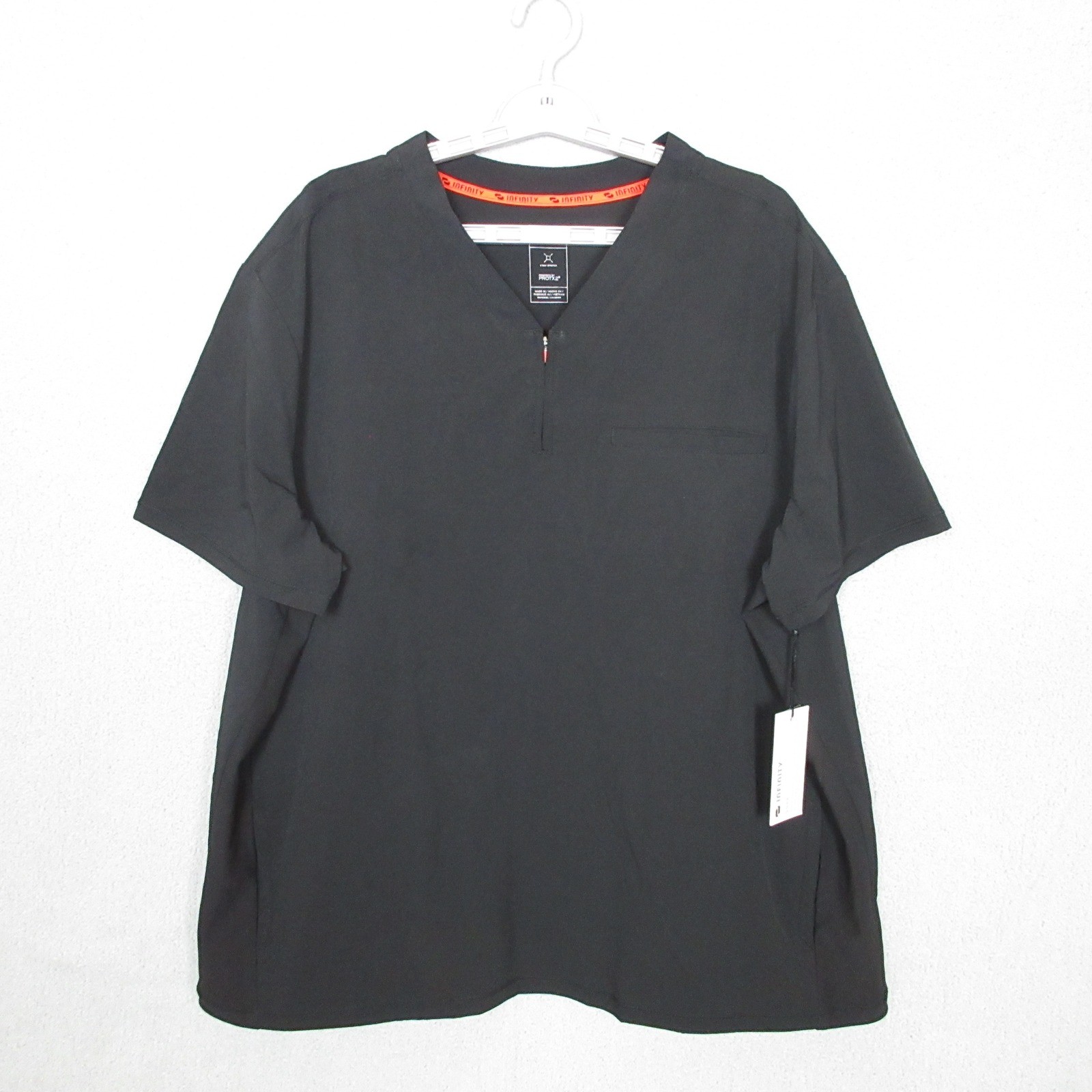 Infinity GNR8 Men's Partial Zip V-neck Top IN702A Black Size 2XL NEW gallery