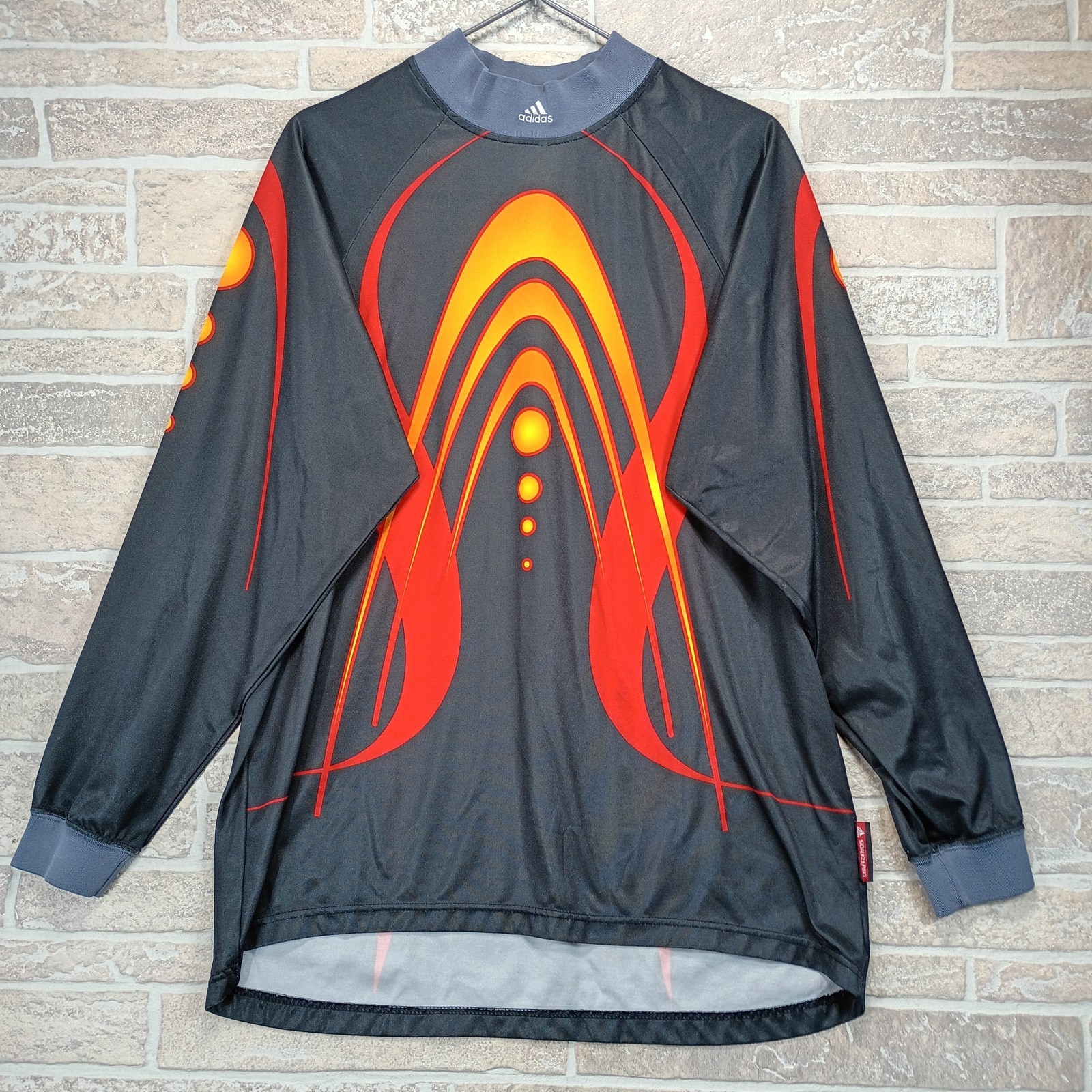 VTG Adidas Soccer Jersey Kit Goalkeeping Large Mens Flame Sun Flair USA 90s Y2K gallery