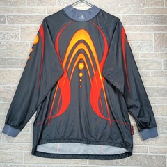 VTG Adidas Soccer Jersey Kit Goalkeeping Large Mens Flame Sun Flair USA 90s Y2K