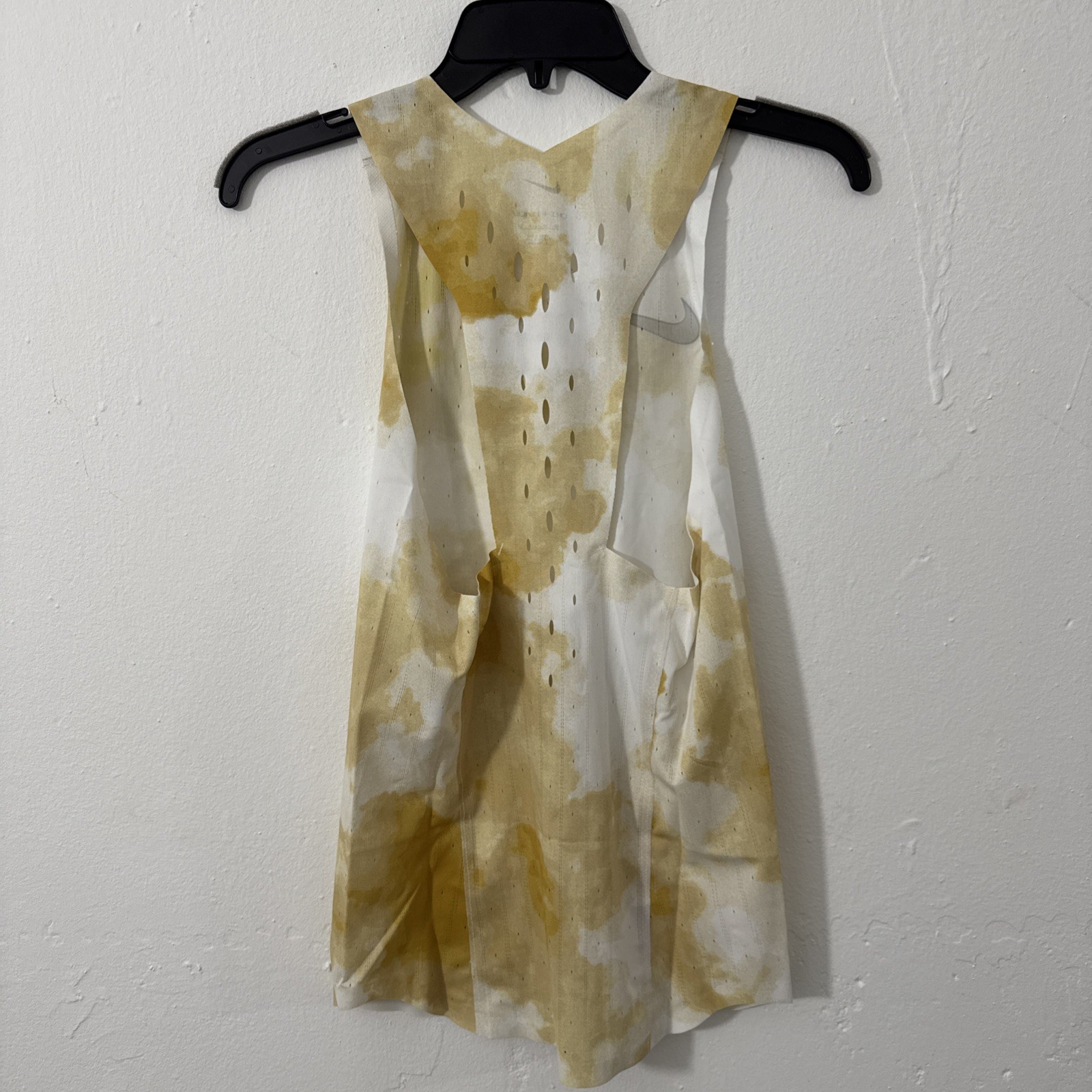 Nike 2024 Pro Elite Running Singlet White Yellow Gold Made In USA Men’s Size XS gallery