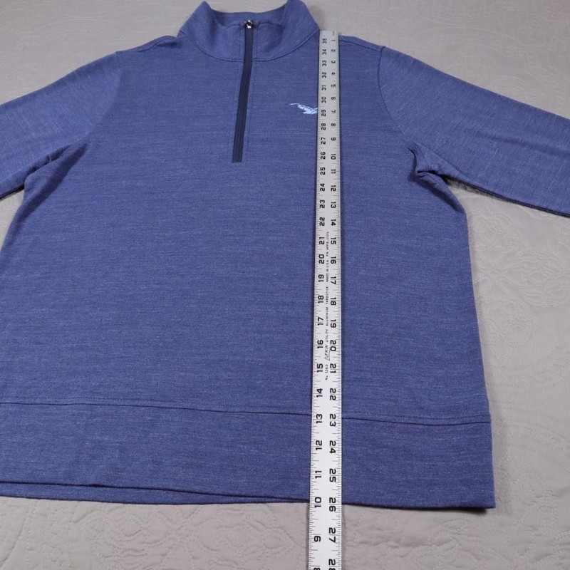 Turtleson 1/4 Zip Pullover Mens Large Blue Lightweight Stretch Golf Performance gallery