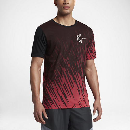 NWT Men's Nike Dry Basketball Gradient Print Drop Tail T-Shirt LARGE 844506-602 gallery