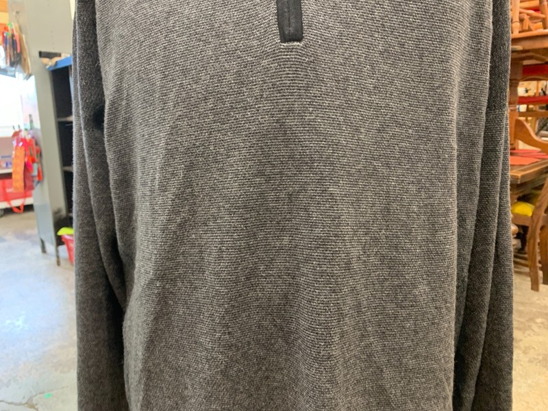 OVERLAND 1/4 Zip Wool/Cotton Charcoal Gray Sweater Gorpcore Outdoor Men Size XL gallery