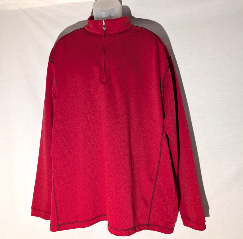 Pebble Beach Golf Performance Quarter Zip Pullover, XXL, Red, Long Sleeve Shirt gallery