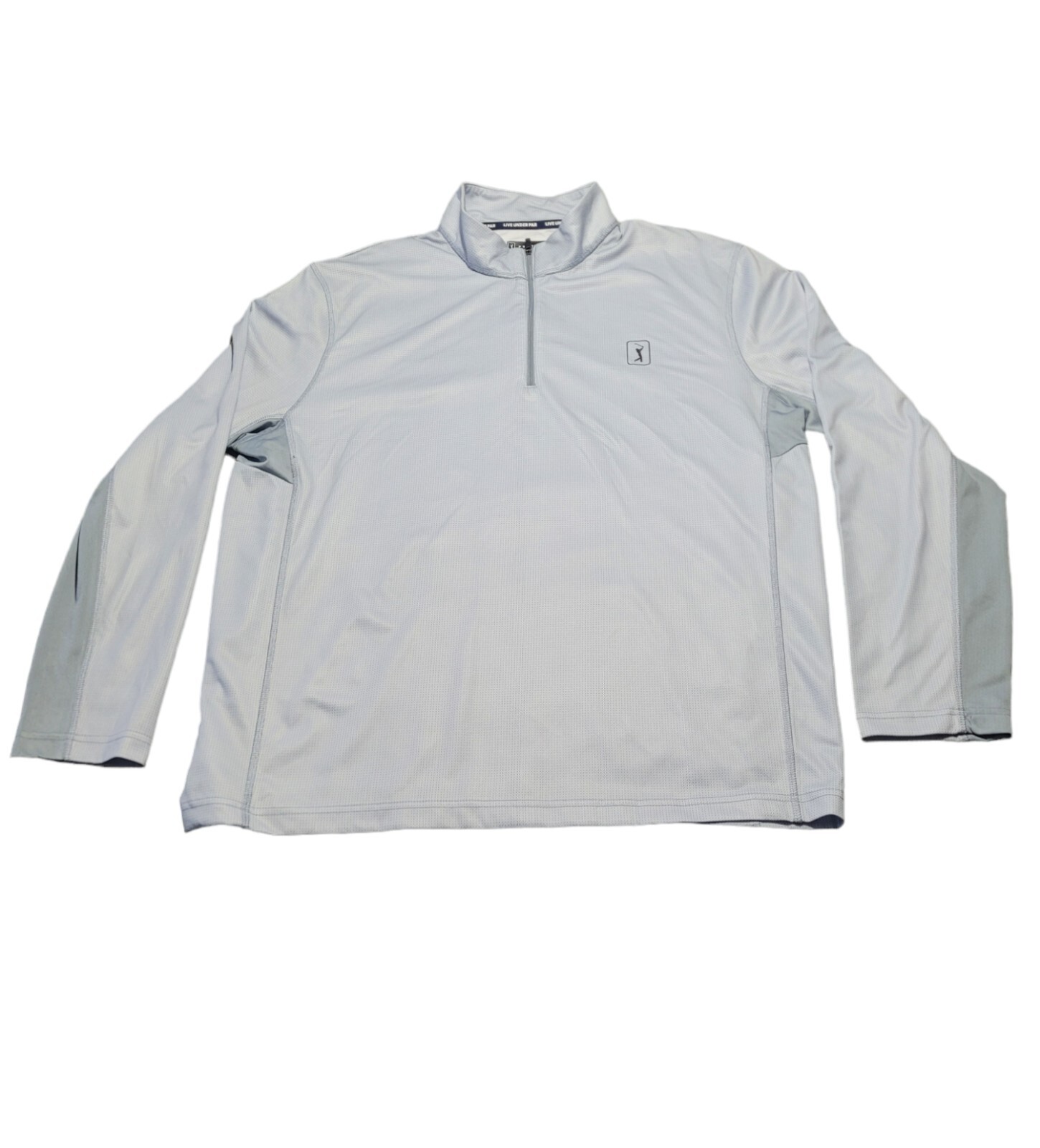 PGA Tour Men’s LS 1/4 Zip Pullover Light BlueXL Polyester Lightweight Activewear gallery