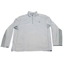 PGA Tour Men’s LS 1/4 Zip Pullover Light BlueXL Polyester Lightweight Activewear