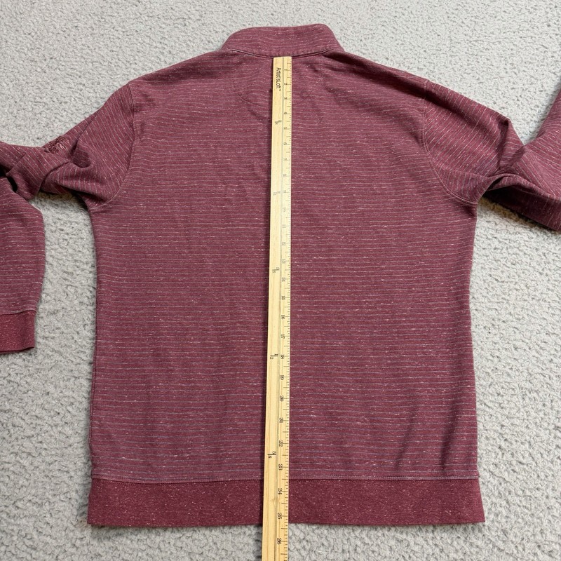 Johnnie O Pullover Mens Medium Red Performance Quarter Zip Golfer Cotton Sweater gallery