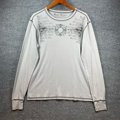 Black Helmet Apparel Thermal Shirt Men’s Medium Cream/Beige Crew Neck READ