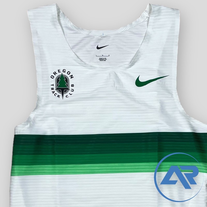 Nike Pro Elite Team Oregon Track Club Singlet Men's Size Large CW7644-100 White gallery