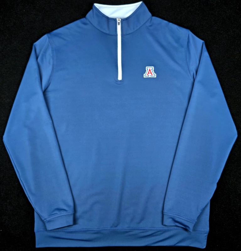 Peter Millar Crown Sport Perth Performance Quarter-Zip Mens L •ARIZONA• Logo gallery