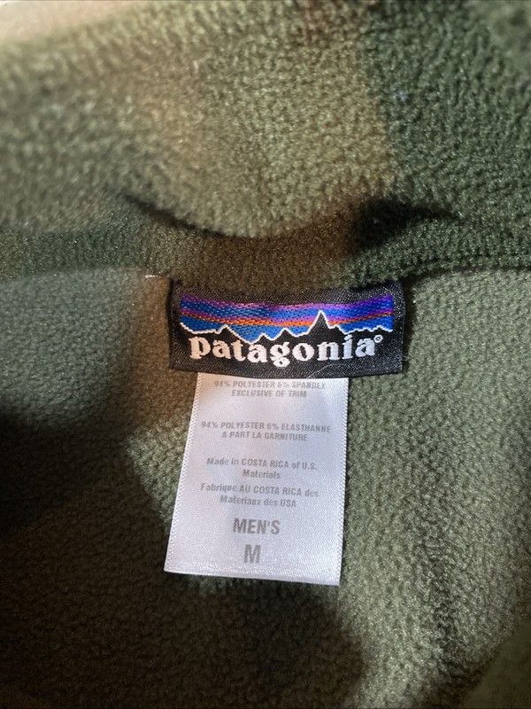 Patagonia Expedition Weight Capilene Shirt Men Medium Green 1/4 Zip Thermal gallery
