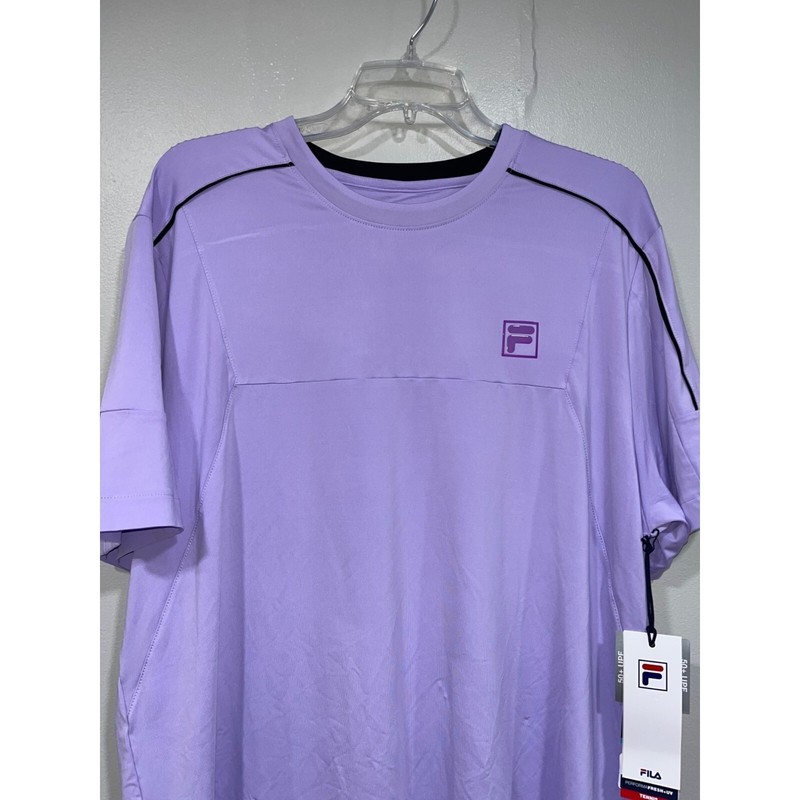 Fila Adrenaline Performance Training Men Shirt Crew Purple Athletic Training XL gallery