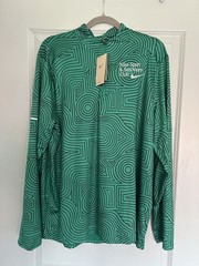 Nike Dri-FIT Men’s Long Sleeve 1/4 Zip Mock Neck Top Green/Black L FB9036-365