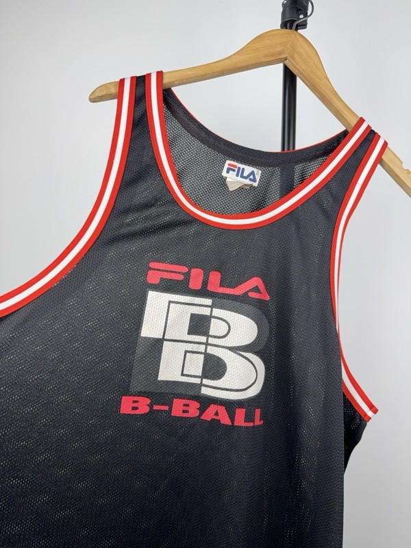 Vintage 90s FILA B-Ball Mesh Jersey Tank Made in Hong Kong Men’s L Size gallery